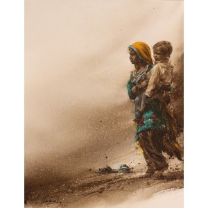 Ali Abbas, 12 x 16 Inch, Watercolor on Paper, Figurative Painting, AC-AAB-221
